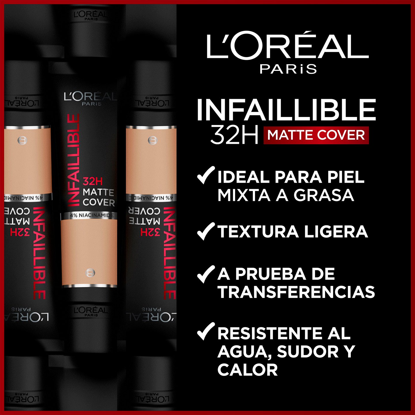 Loreal Paris Infallible 32h Matte Cover 260 Warm Beneficios
